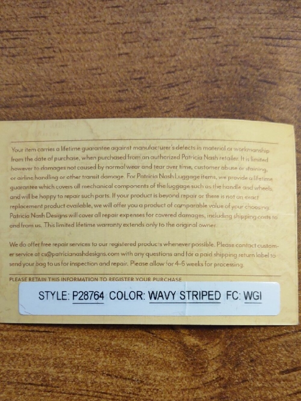 Patricia Nash "Benvenuto" Wavy Stripe Leather Tote - Picture 12 of 13